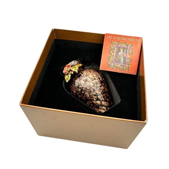 New Jay Strangwater Mini Vase Hand Blown Glass "Ginger Flower" Swarovski Crystal - Picture 6 of 9